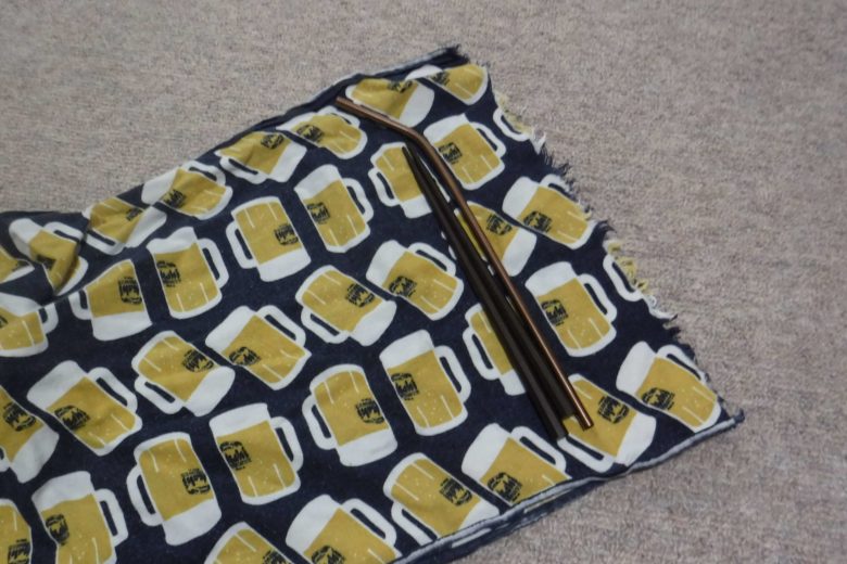 ストローと箸と手ぬぐい