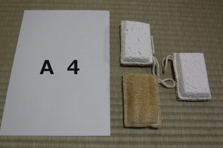 mana.セルローススポンジ サイズ比較